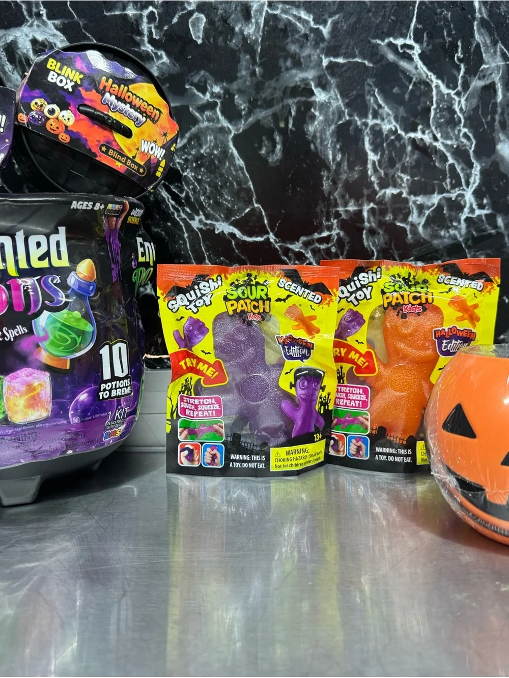 Halloween squishy Pack - Orange Pumpkin & Purple Potion